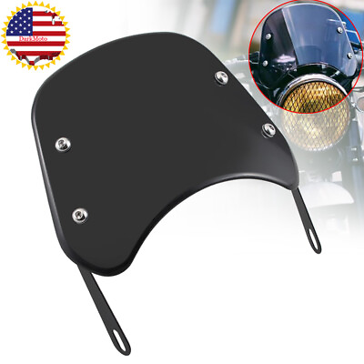 #ad Motorcycle Universal Windshield Windscreen For 5 7quot; Round Headlight Cafe Racer $20.99