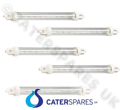 300w PUSH FIT HEATED PASS FOOD LAMP GLASS JACKETED BULB 220MM LONG MULTI BOX $111.05