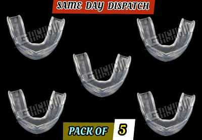 #ad 5PCS Silicone Mouth Guard Night Teeth Grinding Clenching Night Sleep Dental Bite $95.99