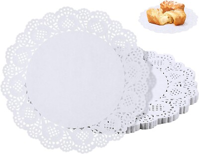 #ad 100 Pieces Paper Doilies 12 Inch Doilies for Food Disposable Lace Paper Doilie $11.99