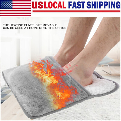 #ad Electric Heating Foot Warmer Pad USB Foot Heating Pad Winter Feet Warmer NEW $19.18