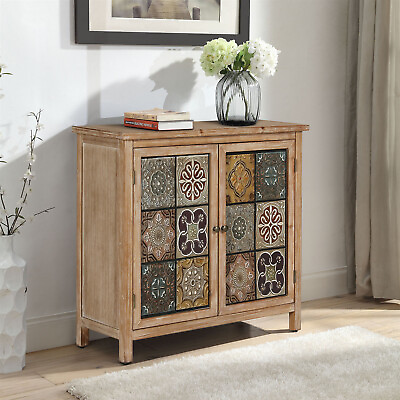 #ad #ad Accent Storage Cabinet with 2 Doors Buffet amp; Sideboard Decorative Cabinet $189.99