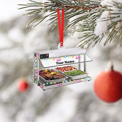 #ad Personalized Buffet Food Restaurant Christmas Ornament Buffet Food Holder Xmas $19.99