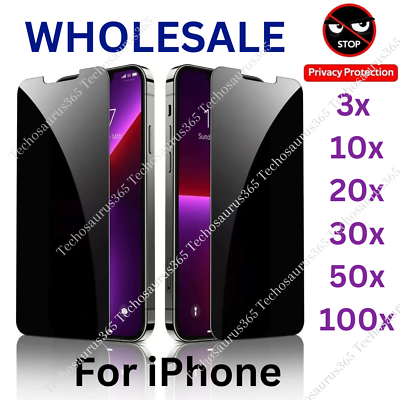 Privacy Screen Protector Tempered Glass Lot For iPhone 14 13 12 11 Pro Max XR 8 $110.51