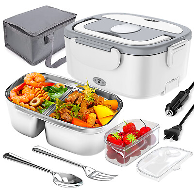 #ad #ad 220V Electric Heating Lunch Box Portable for Car Office Food Warmer Container US $28.99