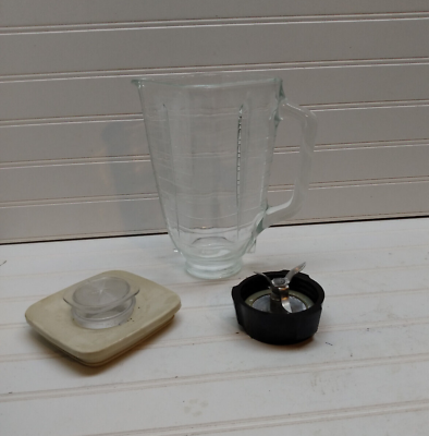 #ad Oster Osterizer Electric Blender 5cup Glass Jug Lid Blade Filler Cap $29.99