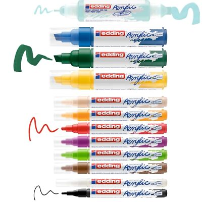 #ad edding Creative Set acrylic pens waterproof fine medium broad nib incl. ar $58.36