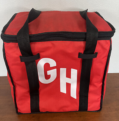 Grubhub Insulated Red Large Food Delivery Tote Bag 20quot;x20quot;x10quot; $19.95