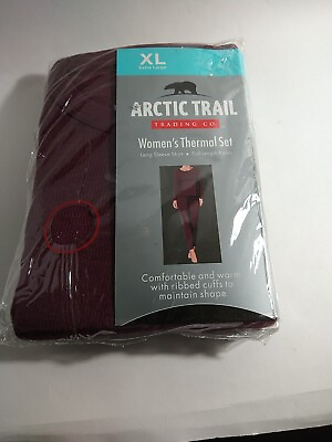 #ad #ad Arctic Trail Women#x27;s Thermal Set XL Burgundy NEW WITH TAGS $24.99