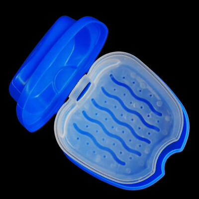 #ad Mouth Guard Case Drain Design Pp Full Protection Denture Bath Box Safe $7.37