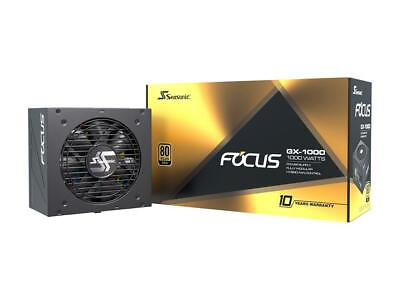 #ad #ad Seasonic FOCUS 1000W 80 Plus Gold Power Supply Full Modular Fanless GX 1000 $129.99