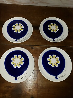 Set of 4 Mancioli Italian Pottery Plates 6.5quot; Desert Salad Bread Vintage MCM $32.80