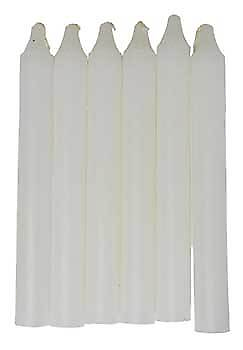 #ad set Of 6 White 6quot; Household Candle $21.59