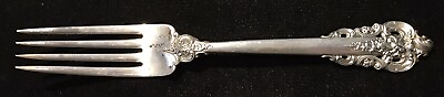 #ad Sterling Silver Flatware Wallace Grande Baroque Regular Fork $74.99