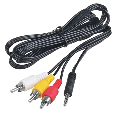 #ad 5ft Mini AV 3.5mm Analog to 3 RCA Cord Cable Lead For JBL Speakers Connect to TV $8.59