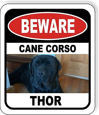 #ad BEWARE CANE CORSO THOR GUARD DOG Metal Aluminum Composite Sign $12.99