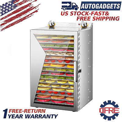 #ad 18 Tray Food Dryer Food Dehydrator Machine For Herb Meat Fruit，Vegetables $163.34