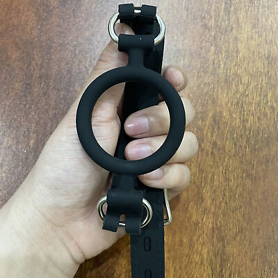 #ad Bondage Full Silicone O Ring Open Mouth Gag Restraint Head Harness Oral Fixation $11.99