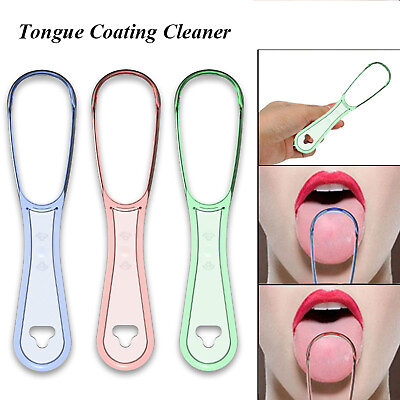 #ad Soft Plastic Tongue Brush Oral Hygiene Mouth Tongue Scraper Cleaner Dental Care $1.39