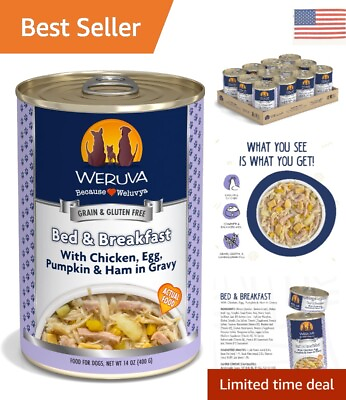 #ad #ad Dog Food Bed amp; Breakfast with Chicken Egg Pumpkin amp; Ham in Gravy 14oz Can $96.99