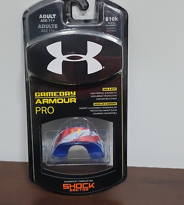 #ad Under Armour Shock Doctor GameDay Pro Mouth Guard USA Red White Blue Adult 11 $19.99