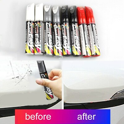 DIY Auto Paint Repair Pen Brush Car Clear Scratch Remover Touch Up Pens 4 COLOR $5.99