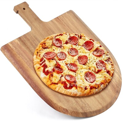 #ad Wooden Pizza Peel Serving Paddle for Homemade Pizza Bread Baking Cutting Board $18.04