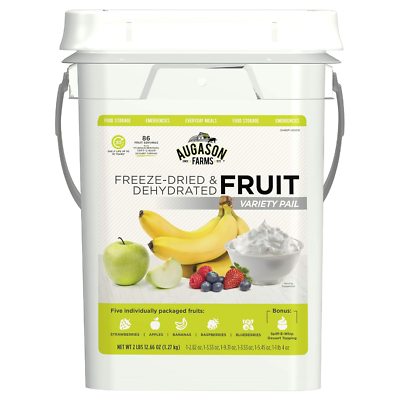 #ad Survival Food Supply Kit Emergency Bucket 4 Gallon Fruit Rations Freeze Dried $82.99