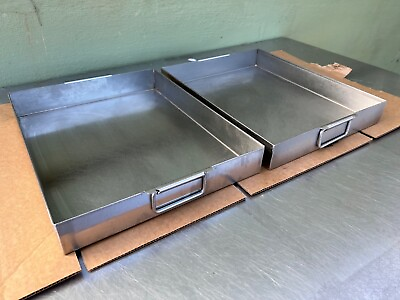 Set of 2 Hubert 15quot; x 12quot; Stainless Steel Salad Buffet Food Pan Tray w Handles $40.00