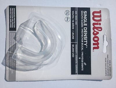 #ad Wilson Adult Ages 10 Single Density Mouth Guard Sports No Latex amp; BPA Free $10.00