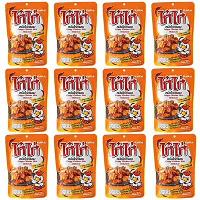 #ad Snack Chicken Skin Barbecue Crispy Fried Spicy Food Party Camping KaiKai 32g x12 $85.85