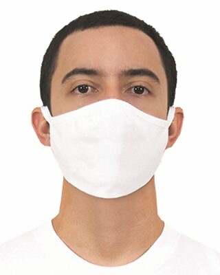 #ad 6 PACK of Reusable 100% Cotton White Face Mask Mouth Bulk Washable Gildan AU $20.99