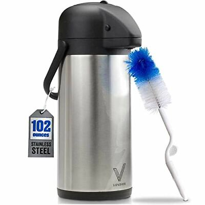 Airpot Coffee Dispenser Insulated Stainless Steel Coffee Carafe $37.99