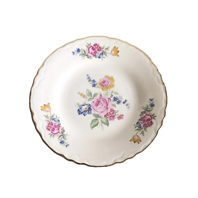 #ad SCIO Pottery Salad Plate Hazel 7 1 4quot; Large Decal Floral Ranson Shape 1948 USA $13.97