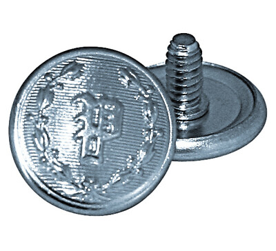 #ad Shoei Replacement Police Buttons with Posts in Silver $20.56
