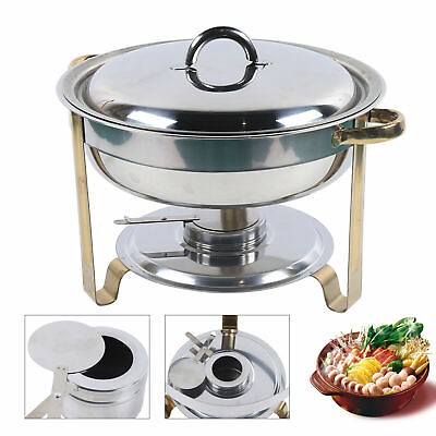 #ad 4L Stainless Steel Chafer Buffet Chafing Dish Set Catering Pans Food Warmer Lid $22.80