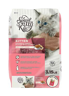 #ad Chicken amp; Turkey Flavor Dry Cat Food for Kitten 3.15 Lb. Bag $17.53
