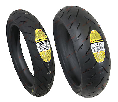 #ad #ad Dunlop Sportmax 120 70ZR17 180 55ZR17 GPR 300 Front Rear Motorcycle Tires $215.88