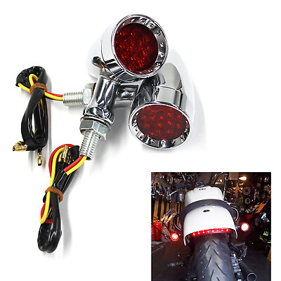Motorcycle Turn Signals LED Red Lights For Harley Davidson Sportster XL 1200 883 $21.21