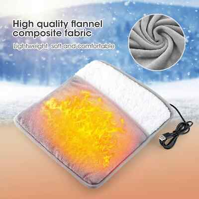 #ad Portable Flannel Foot Warmer Electric Heated Foot Fast Heating Pad Blanket Sheet $25.00