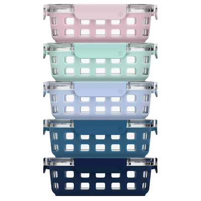 #ad 10pc Meal Prep Food Storage Container Set Pastels $58.75