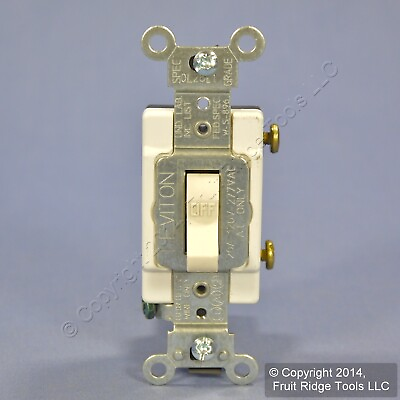 Leviton Light Almond COMMERCIAL Toggle Wall Light Switch 20A 120 277V CS120 2T $5.98