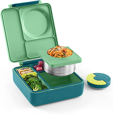 Insulated Lunch Box Leak Proof Thermos Food Kids 3 Compartment 2Temperature zone $60.33