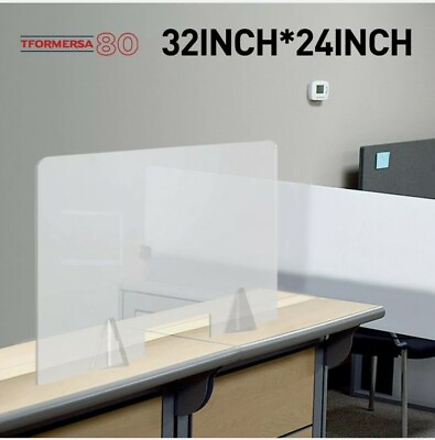 32quot; x 24quot; in Sneeze Guard Acrylic Plexiglass Table Desk Checkout Counter Shield $20.10