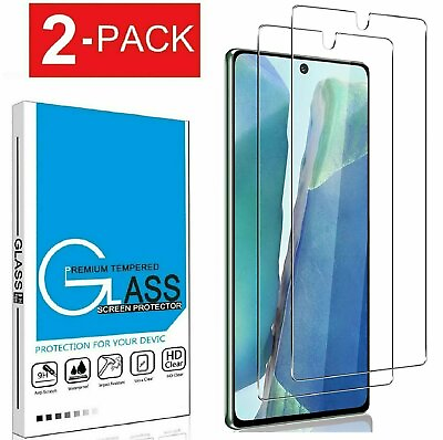 2 Pack Premium Tempered Glass For Samsung Note 20 Screen Protector $3.45