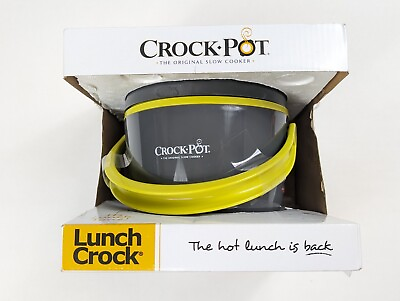 #ad NEW Crock Pot Lunch Crock Slow Cooker Food Meal Warmer Travel Portable Work Gray $20.99