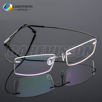 Flexible Memory Titanium Alloy Rimless Eyeglasses Frame Clear Spectacles Eyewear $9.95