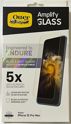 OtterBox Amplify Blue Light Guard Glass Protector iPhone 12 Pro Max amp; 13 Pro Max $10.98