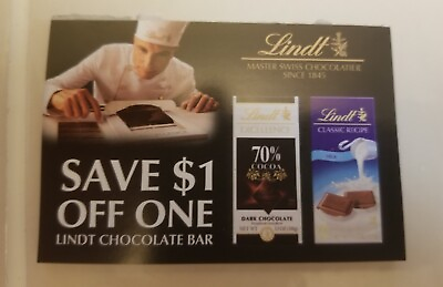 20 Lindt Chocolate Manufacturer Coupons Save $1 Off One Chocolate Bar $7.79