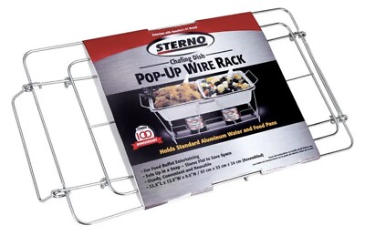 #ad Sterno 70144 Steel Silver Reusable Chafing Dish Wire Rack 22.75 L x 1.5 H in. $23.99